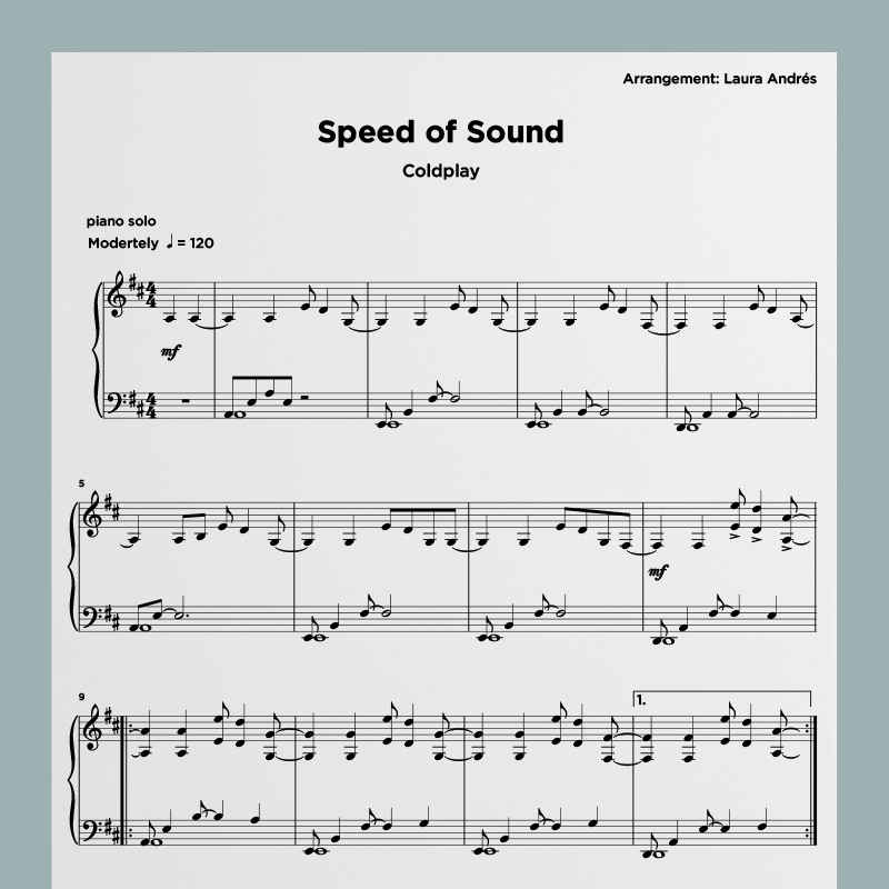 3. Speed of Sound - Coldplay (Laura Andrés)