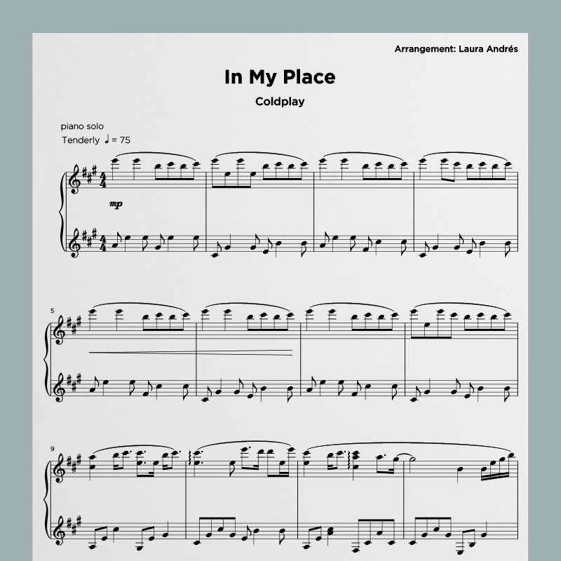 7. In My Place - Coldplay (Laura Andrés)